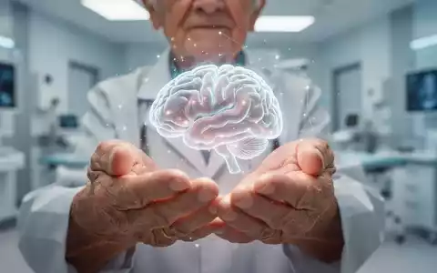 Ältere Hände halten ein schützendes, leuchtendes Gehirnhologramm, symbolisch für Demenzprävention durch Impfung. - Foto: über boerse-global.de