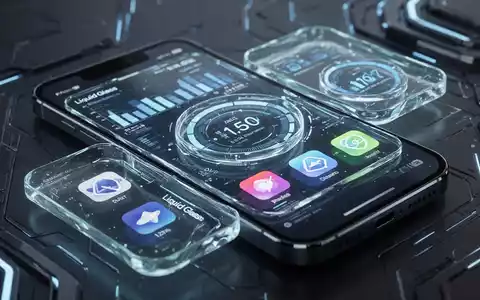 A stylized smartphone display with glowing, translucent UI elements representing new software features and performance improvements. - Foto: über boerse-global.de