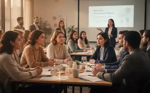 Eine vielfältige Gruppe von Menschen, darunter Studenten und Fachleute, nimmt an einem Seminar zur mentalen Gesundheit teil. - Foto: über boerse-global.de