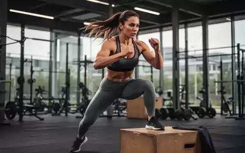 Eine Frau in Sportkleidung führt eine Kraftübung in einem Fitnessstudio aus, die auf die Verbesserung der Laufleistung abzielt. - Foto: über boerse-global.de