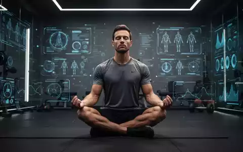 Ein Spitzensportler in tiefer Konzentration, umgeben von verschwommenen digitalen Anzeigen und biometrischen Daten, die mentale Vorbereitung symbolisieren. - Foto: über boerse-global.de