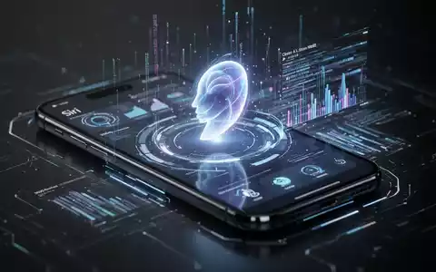 A close-up of a modern smartphone screen displaying advanced AI features and a holographic Siri icon, symbolizing iOS 27 innovations. - Foto: über boerse-global.de