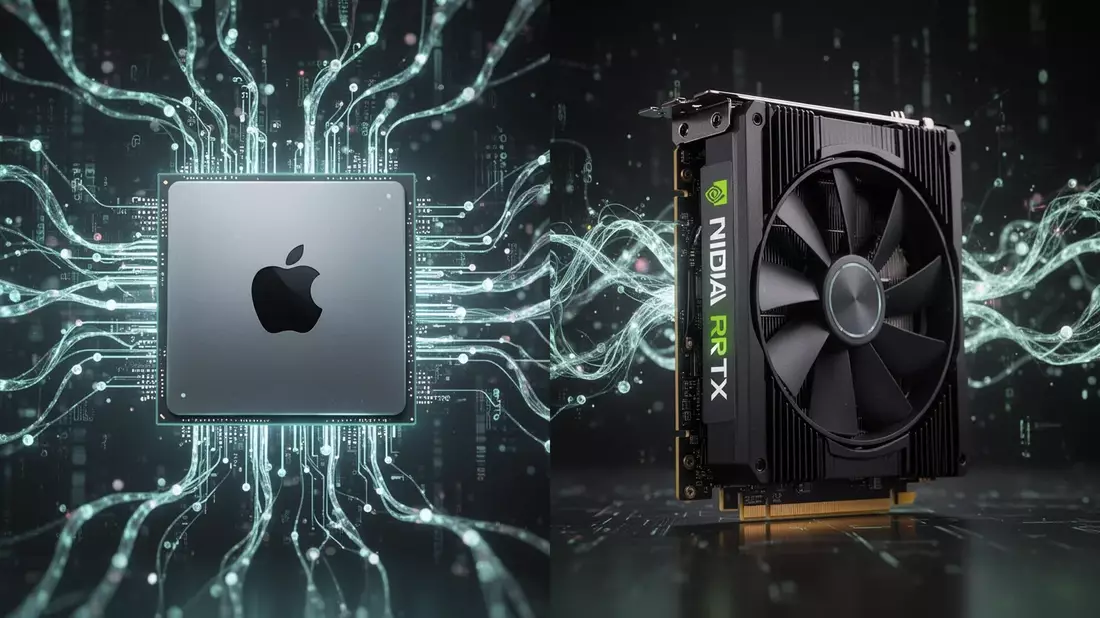 KI-Hardware-Duell: Apple M5 gegen Nvidia RTX 5090 im Test