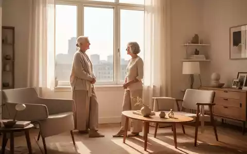 Eine ältere Person sitzt in einem minimalistischen, sonnendurchfluteten Apartment und schaut nachdenklich aus dem Fenster. - Foto: über boerse-global.de