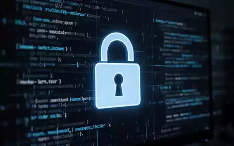 Ein digitales Vorhängeschloss-Symbol auf einem leuchtenden Computerbildschirm, der Datensicherheit und Cyber-Schutz symbolisiert. - Foto: über boerse-global.de