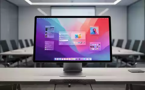 Sleek touchscreen monitor displaying a vibrant interface, with a stylus resting nearby, in a modern office or conference setting. - Foto: über boerse-global.de