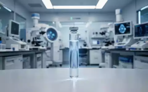 Ein einzelnes, leuchtendes Reagenzglas in einem modernen Diagnostiklabor, das die strategische Prüfung des Diagnostikgeschäfts symbolisiert. - Foto: über boerse-global.de