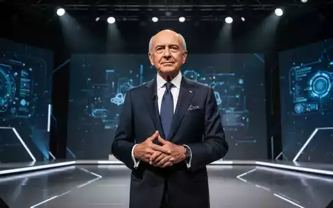 Bernard Arnault, ein eleganter Geschäftsmann, spricht auf einer modernen Technologiekonferenzbühne. - Foto: über boerse-global.de