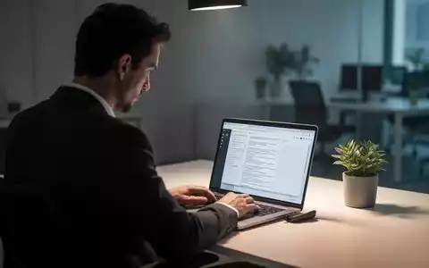 Eine Person sitzt konzentriert an einem Laptop in einem modernen, aufgeräumten Büro, das eine Umgebung für Deep Work darstellt. - Foto: über boerse-global.de