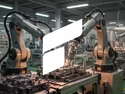 Moderne Fabrikhalle in Japan mit Robotern, die Präzisionskomponenten montieren, symbolisiert fortgeschrittene Fertigung. - Foto: über boerse-global.de