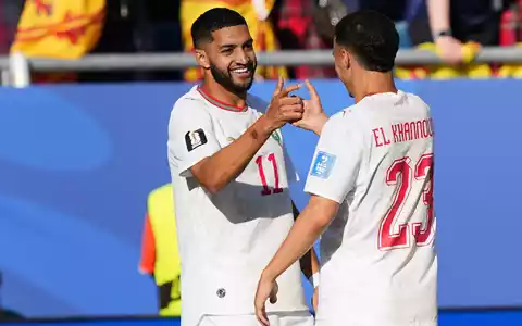 Traf auch schon beim 1:1 gegen Brasilien: Marokkos Ismael Saibari.  - Foto: Martin Meissner/AP/dpa