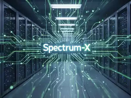 Glowing circuits and data streams flow through a high-tech data center, symbolizing NVIDIA's expanding AI hardware dominance. - Foto: über boerse-global.de