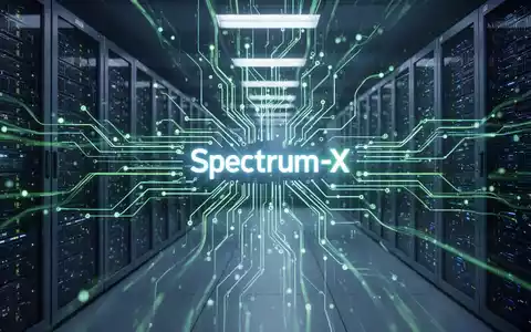 Glowing circuits and data streams flow through a high-tech data center, symbolizing NVIDIA's expanding AI hardware dominance. - Foto: über boerse-global.de