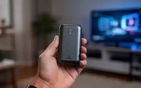 Eine Hand hält ein kleines, modernes Gadget vor einem unscharfen Hintergrund, der ein Zuhause oder eine technische Umgebung andeutet. - Foto: über boerse-global.de