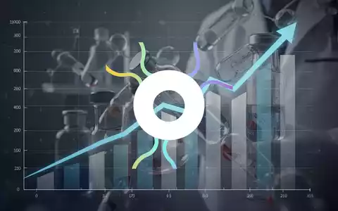 Ein stilisierter Graph mit starkem Aufwärtstrend, kombiniert mit abstrakten Elementen aus Pharmaforschung und Medizin. - Foto: über boerse-global.de