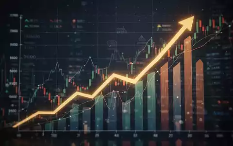 Eine stilisierte Grafik mit stark ansteigender Linie, die einen 68-prozentigen Gewinnsprung für eine Bankaktie darstellt. - Foto: über boerse-global.de