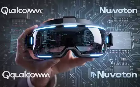 Eine futuristische XR-Brille mit leuchtenden Akzenten, die digitale Datenströme widerspiegelt, im Vordergrund von verschwommener Hand gehalten. - Foto: über boerse-global.de