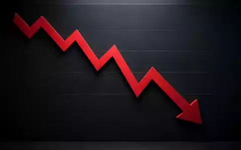 Ein fallender Aktienkurs auf einem digitalen Diagramm, der einen Wertverlust von Planet Ventures symbolisiert. - Foto: über boerse-global.de