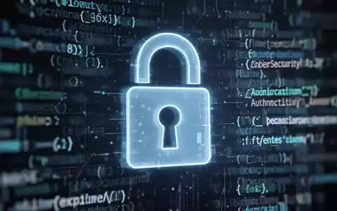 A digital padlock icon overlaid on a blurred background of abstract code, symbolizing enhanced account security and password management. - Foto: über boerse-global.de