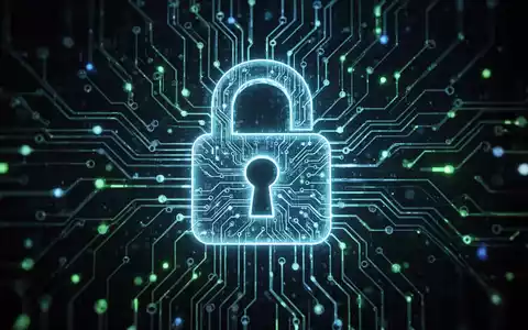 A glowing digital lock overlaid with an intricate neural network pattern, symbolizing advanced AI in cybersecurity. - Foto: über boerse-global.de