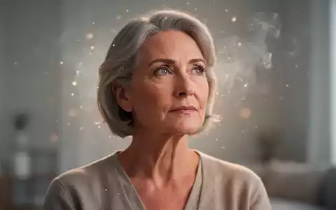 Eine nachdenkliche Frau in den 50ern blickt in die Ferne, umgeben von einem leichten Schleier, der Konzentrationsschwierigkeiten symbolisiert. - Foto: über boerse-global.de