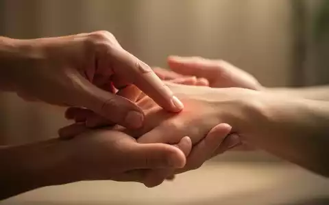 Nahaufnahme einer Hand, die einen Akupressurpunkt auf der anderen Hand drückt, symbolisiert traditionelle chinesische Medizin und Schmerzlinderung. - Foto: über boerse-global.de