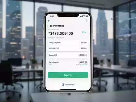 A close-up of a smartphone screen displaying a PayPal tax payment transaction, with dollar amounts and payment confirmation. - Foto: über boerse-global.de