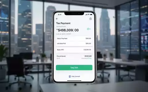 A close-up of a smartphone screen displaying a PayPal tax payment transaction, with dollar amounts and payment confirmation. - Foto: über boerse-global.de