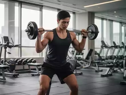 Eine Person trainiert mit Hanteln in einem modernen Fitnessstudio, konzentriert sich auf Krafttraining für nachhaltige Fitness. - Foto: über boerse-global.de