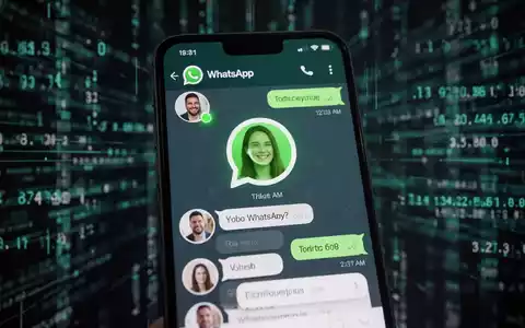 A close-up of a smartphone screen showing the WhatsApp app with a green dot on a contact's profile picture. - Foto: über boerse-global.de