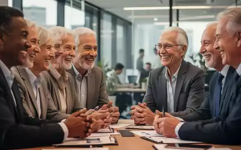 Ältere, motivierte Fachkräfte in einem modernen Büro, die gemeinsam an einem Tisch sitzen und sich austauschen. - Foto: über boerse-global.de