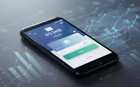 A smartphone displaying a digital payment app with a blurred background showing financial graphs and data, symbolizing digital banking and fintech. - Foto: über boerse-global.de