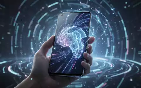 Ein schlankes, modernes OPPO Reno16 Smartphone wird von einer Hand gehalten, im Hintergrund verschwommene, futuristische Lichter. - Foto: über boerse-global.de