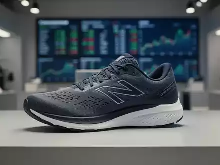 Ein einzelner, moderner Sportschuh mit subtilem Branding auf einer sauberen Oberfläche, im Hintergrund verschwommen. - Foto: über boerse-global.de