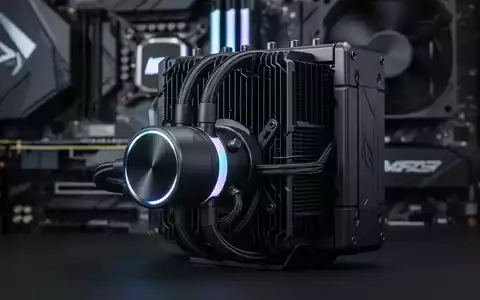 A close-up of a modern all-in-one liquid CPU cooler with a radiator and fan, highlighting its advanced cooling technology. - Foto: über boerse-global.de