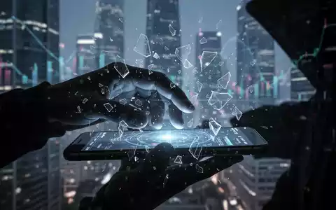 Eine stilisierte Darstellung einer Hand, die mit einer digitalen Benutzeroberfläche auf einem Smartphone interagiert, Symbole für Datendiebstahl und Cyberbedrohung. - Foto: über boerse-global.de