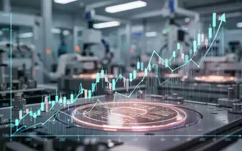 Stilisierter, aufwärts gerichteter Börsenchart über einer modernen Halbleiterfertigungsanlage mit leuchtenden Siliziumwafern. - Foto: über boerse-global.de