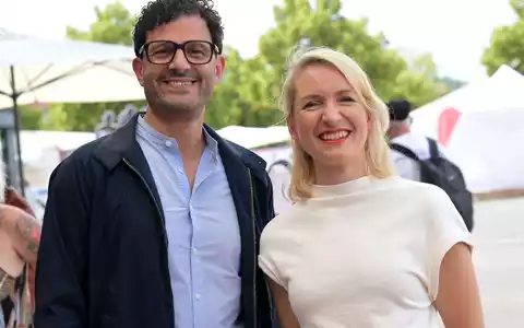 Luigi Pantisano und Ines Schwerdtner sind die neue Linken-Doppelspitze. - Foto: Michael Bahlo/dpa