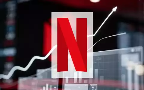 Abstrakte Darstellung einer Netflix-Aktie mit einem aufsteigenden Kursdiagramm und einem stilisierten roten 'N' im Hintergrund. - Foto: über boerse-global.de