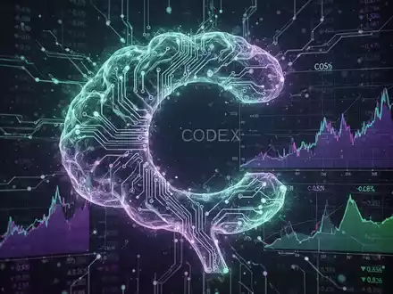 A stylized neural network with glowing nodes and lines, overlaid with digital financial charts and data points, representing AI pricing and cost management. - Foto: über boerse-global.de