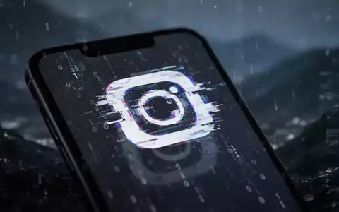 Ein Smartphone-Bildschirm zeigt ein verzerrtes, fehlerhaftes App-Symbol, das Betrug durch gefälschte OTT-Apps darstellt. - Foto: über boerse-global.de