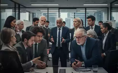 Junge und ältere Angestellte in einem modernen Büro, die angespannte Generationenkonflikte am Arbeitsplatz darstellen. - Foto: über boerse-global.de