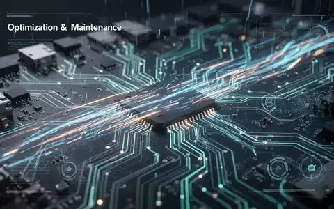 A stylized circuit board with glowing data streams and subtle digital interface elements, representing PC optimization software. - Foto: über boerse-global.de