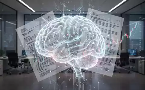 A glowing neural network brain overlaid with legal documents and a stock market chart, symbolizing AI leadership, policy, and IPO preparation. - Foto: über boerse-global.de