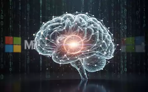 A glowing digital brain with interconnected nodes, representing AI and cost efficiency, against a backdrop of binary code. - Foto: über boerse-global.de