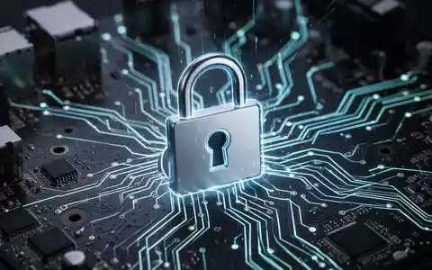 A digital padlock icon superimposed on a glowing computer motherboard schematic, symbolizing secure boot and certificate expiration. - Foto: über boerse-global.de