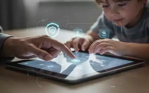 A parent and child's hands interacting with a tablet, symbolizing digital safety and parental controls. - Foto: über boerse-global.de