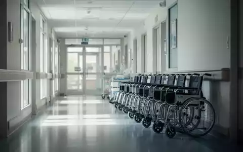 Ein heller, moderner Krankenhauskorridor mit leeren Rollstühlen, der medizinische Versorgung und wirtschaftliche Herausforderungen symbolisiert. - Foto: über boerse-global.de