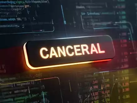 A glowing digital 'cancel' button on a screen, symbolizing new German consumer protection laws and online contract withdrawal rights. - Foto: über boerse-global.de