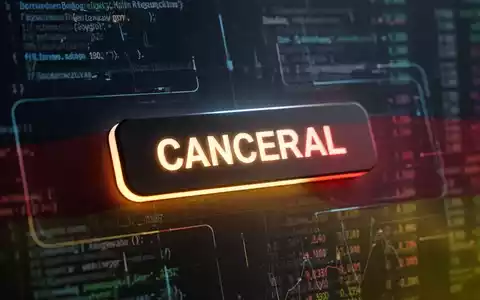 A glowing digital 'cancel' button on a screen, symbolizing new German consumer protection laws and online contract withdrawal rights. - Foto: über boerse-global.de
